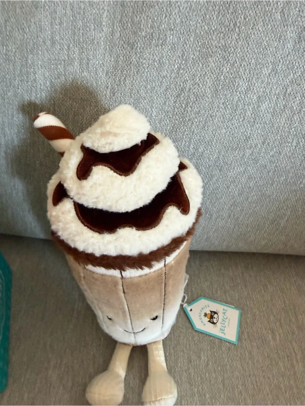 Jellycat Jellyfest Amuseables Von Illa Eiskaffee Coffee, Enamel Pin & Sticker